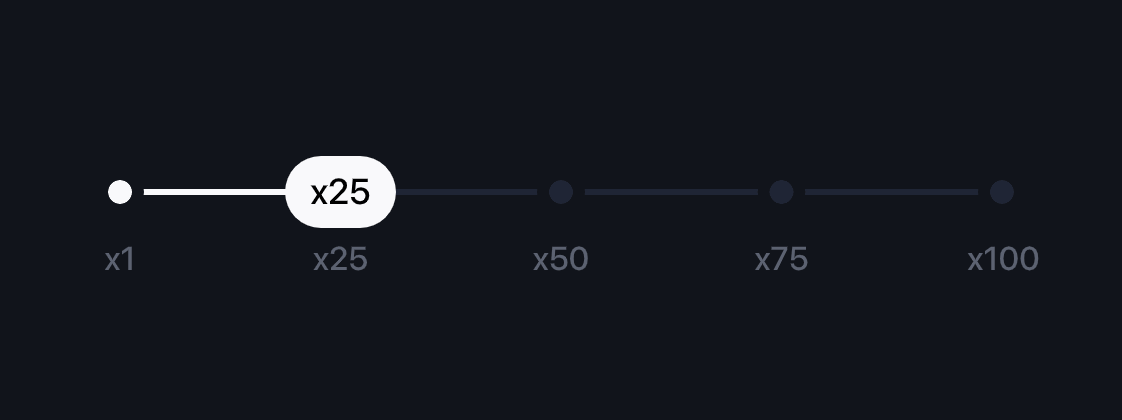 BuyCrypt — leverage slider animation
